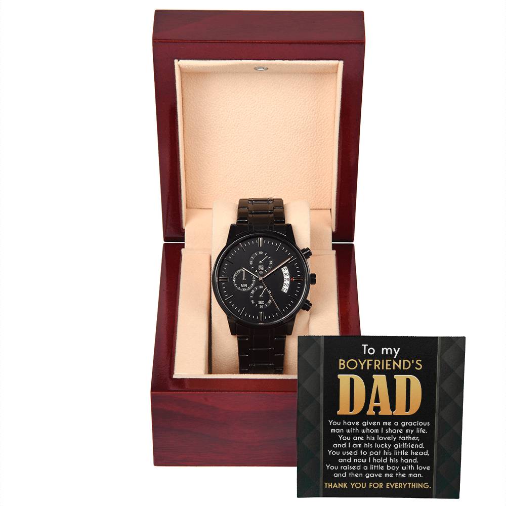 Boyfriend's Dad-The Man-Metal Chronograph Watch