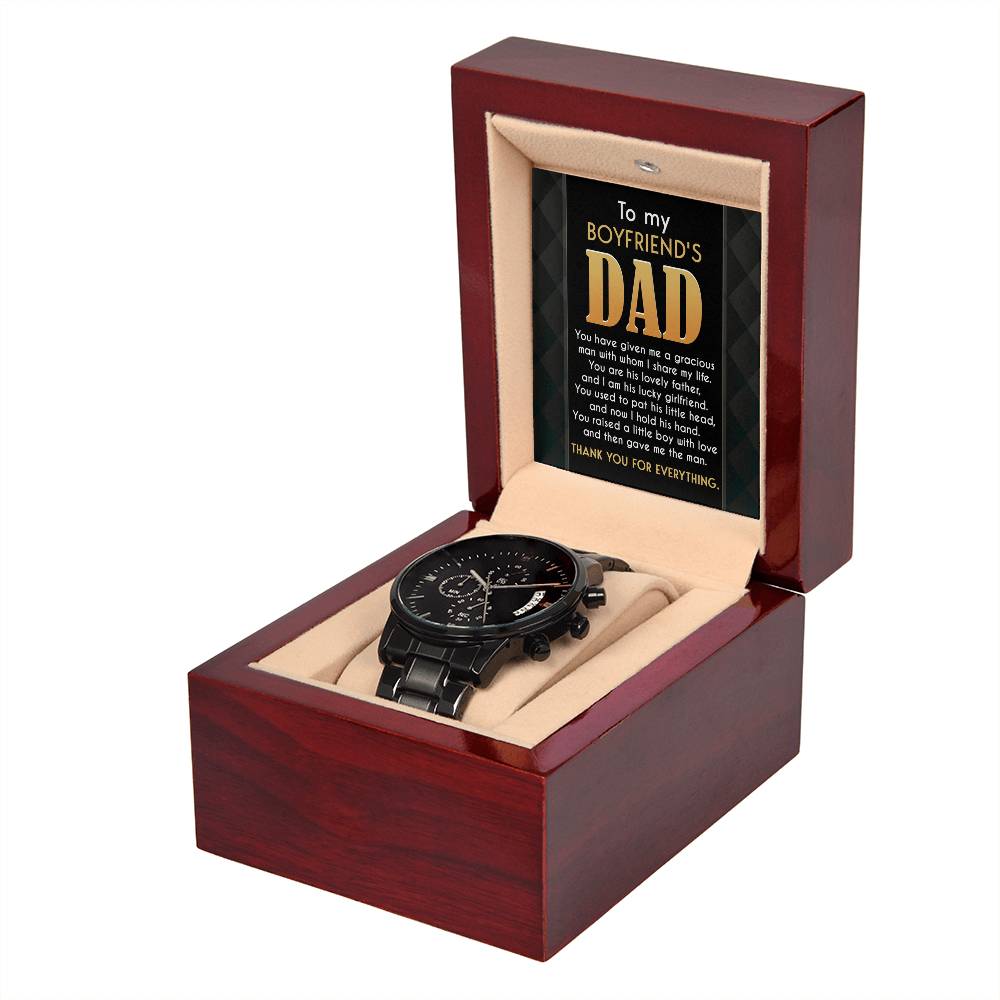 Boyfriend's Dad-The Man-Metal Chronograph Watch