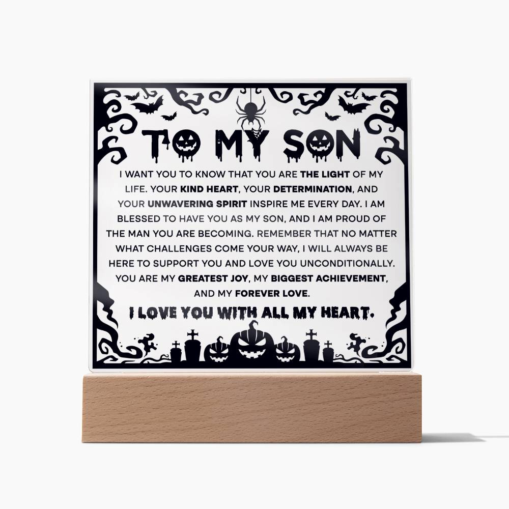 To My Son Biggest Achievement - Acrylic Plaque
