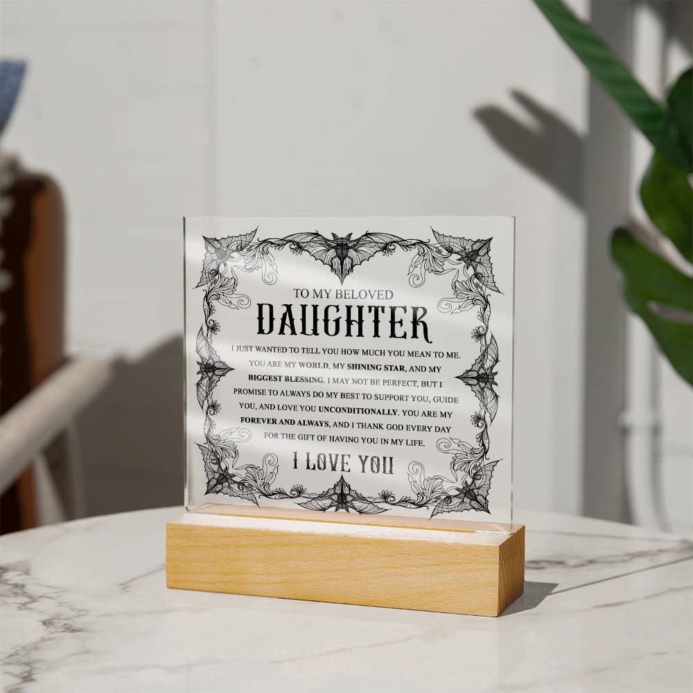 To My Beloved Daughter Biggest Blessing - Acrylic Plaque