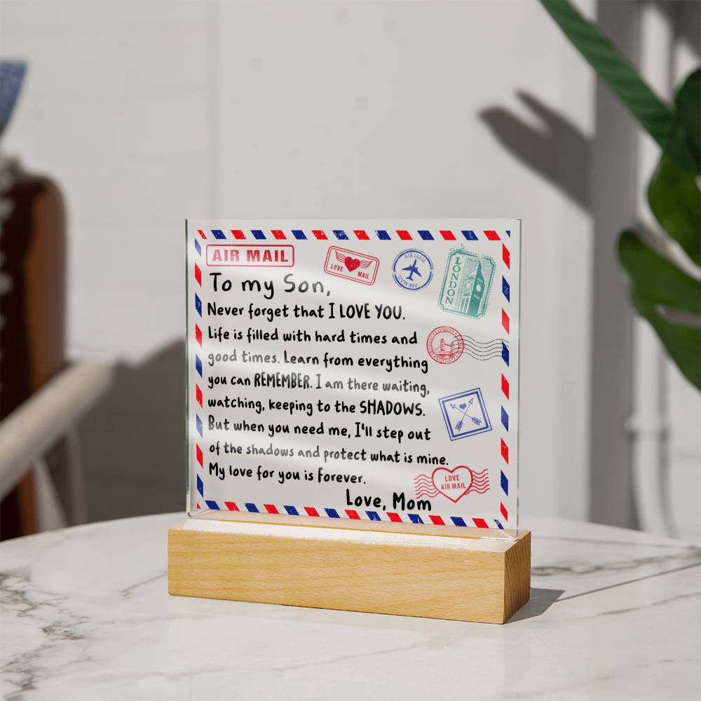 A Letter To My Son - Acrylic Plaque