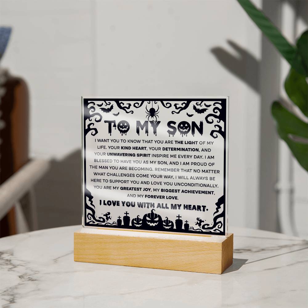 To My Son Biggest Achievement - Acrylic Plaque