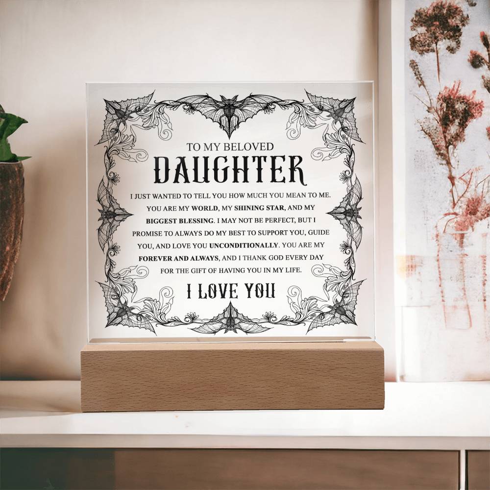 To My Beloved Daughter Biggest Blessing - Acrylic Plaque