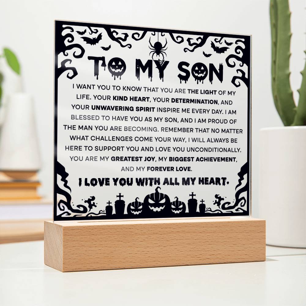 To My Son Biggest Achievement - Acrylic Plaque