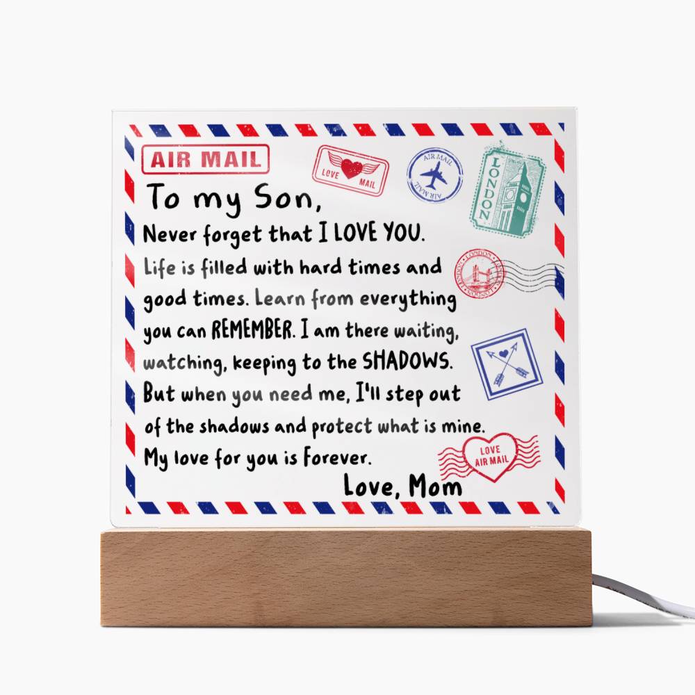 A Letter To My Son - Acrylic Plaque