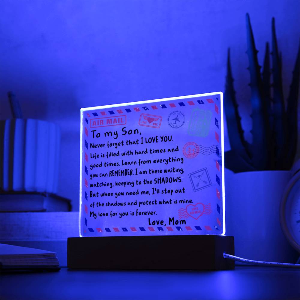A Letter To My Son - Acrylic Plaque