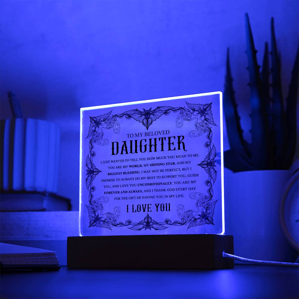 To My Beloved Daughter Biggest Blessing - Acrylic Plaque