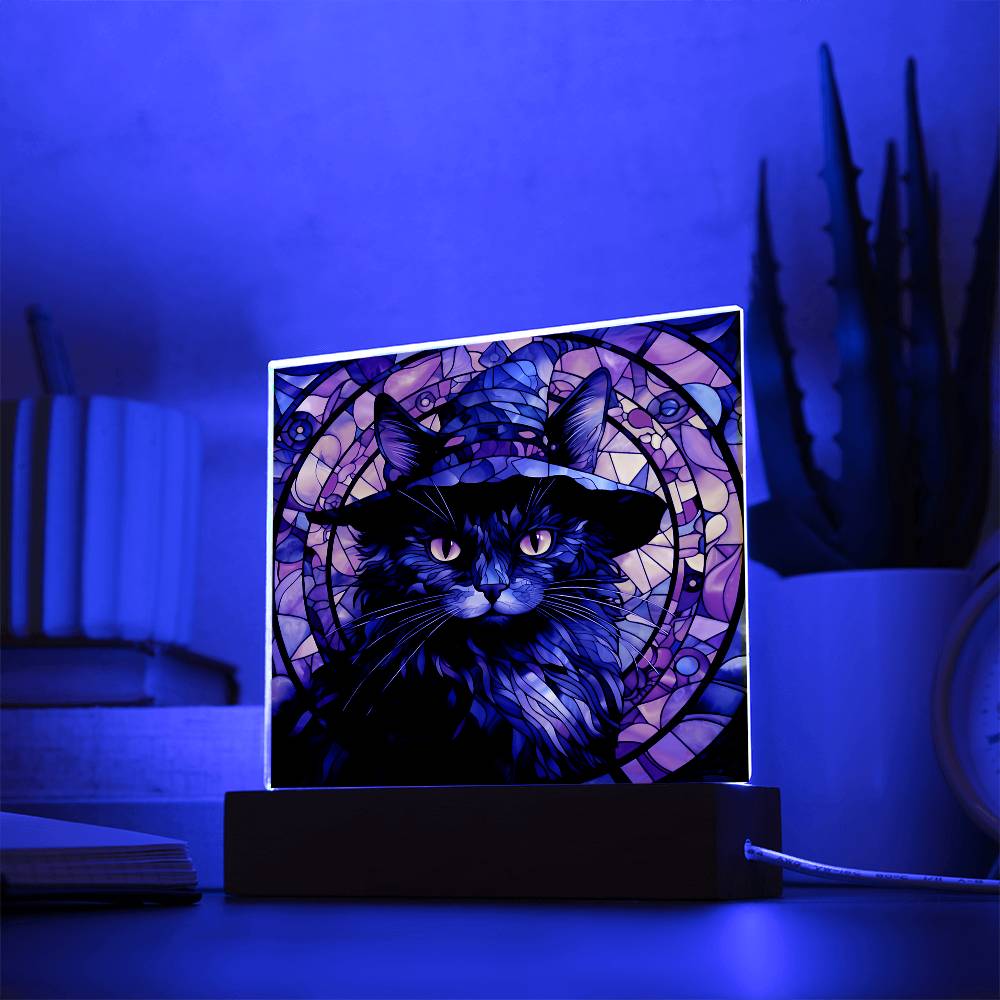 Halloween Black Cat - Acrylic Plaque