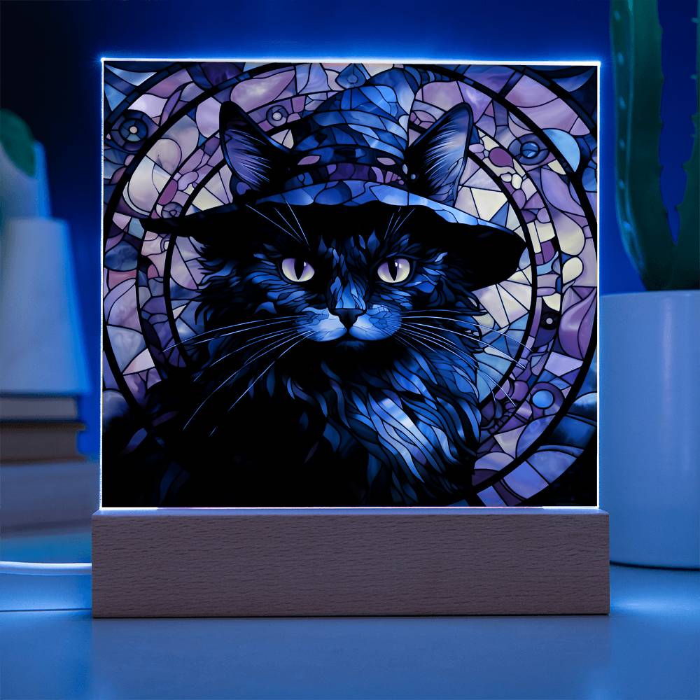 Halloween Black Cat - Acrylic Plaque