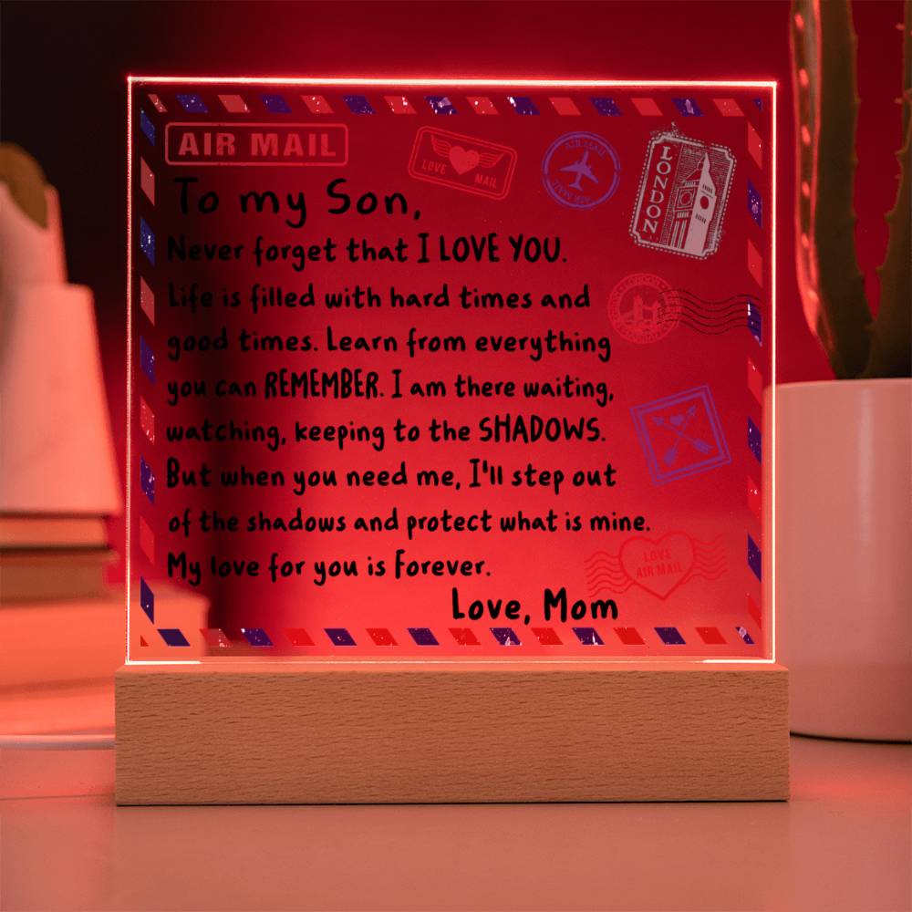 A Letter To My Son - Acrylic Plaque