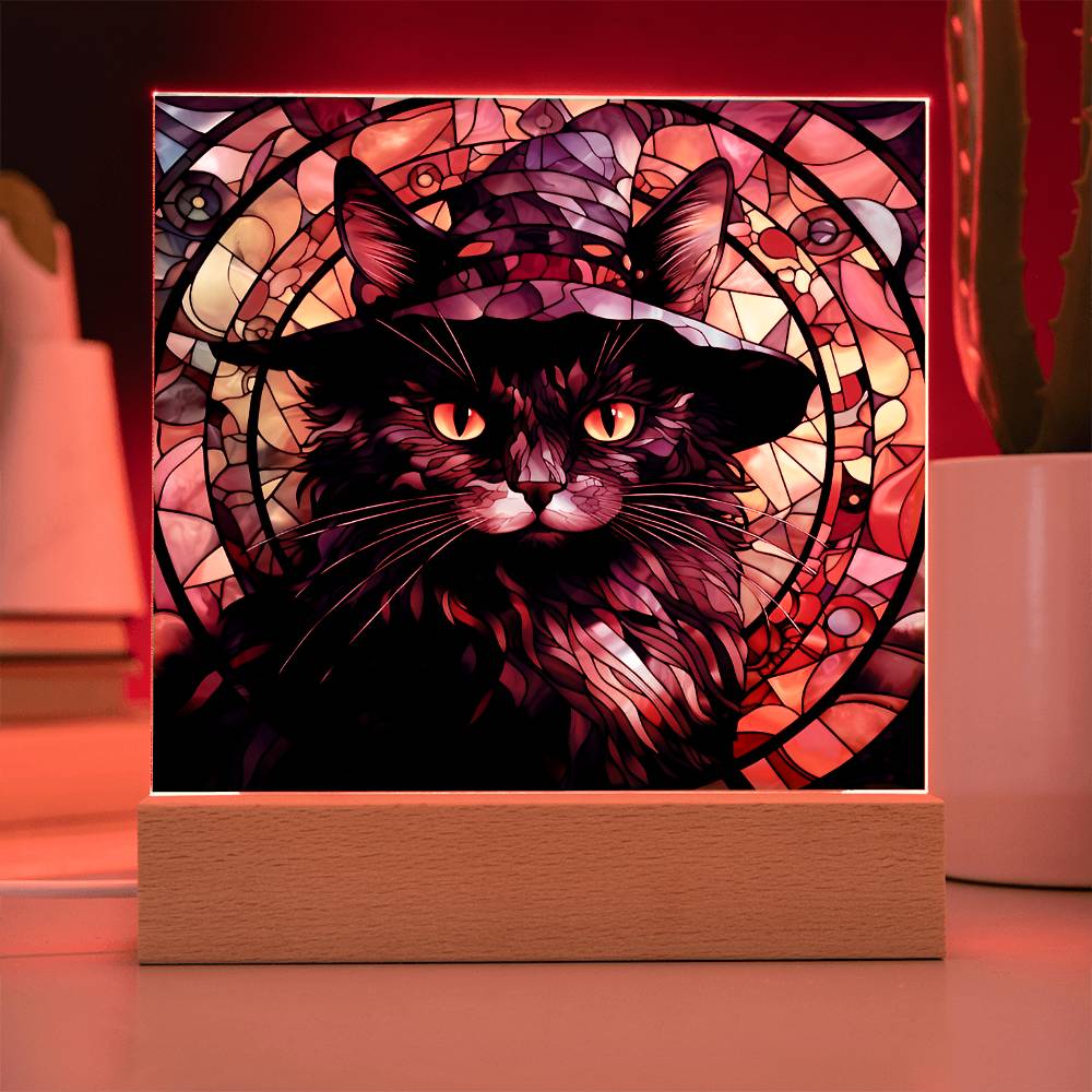 Halloween Black Cat - Acrylic Plaque