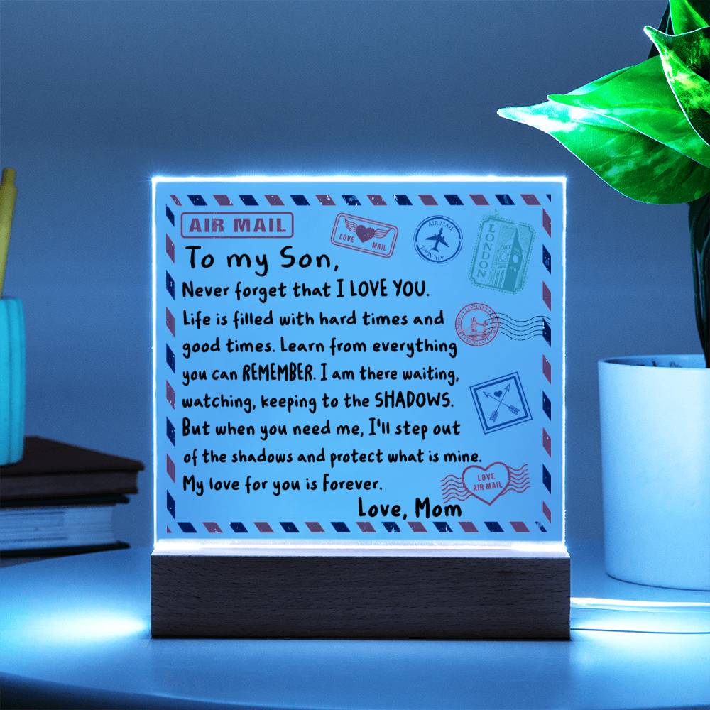 A Letter To My Son - Acrylic Plaque