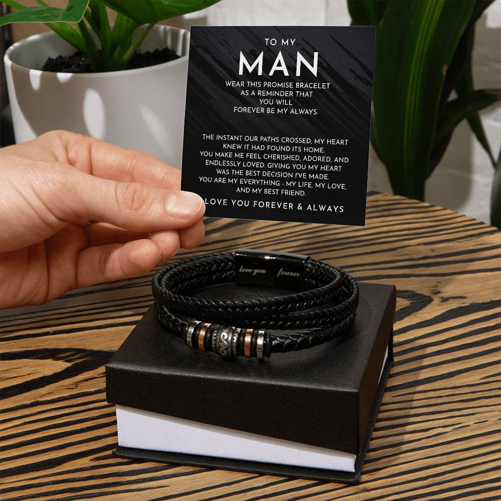 To My Man - Forever Be My Always - Bracelet