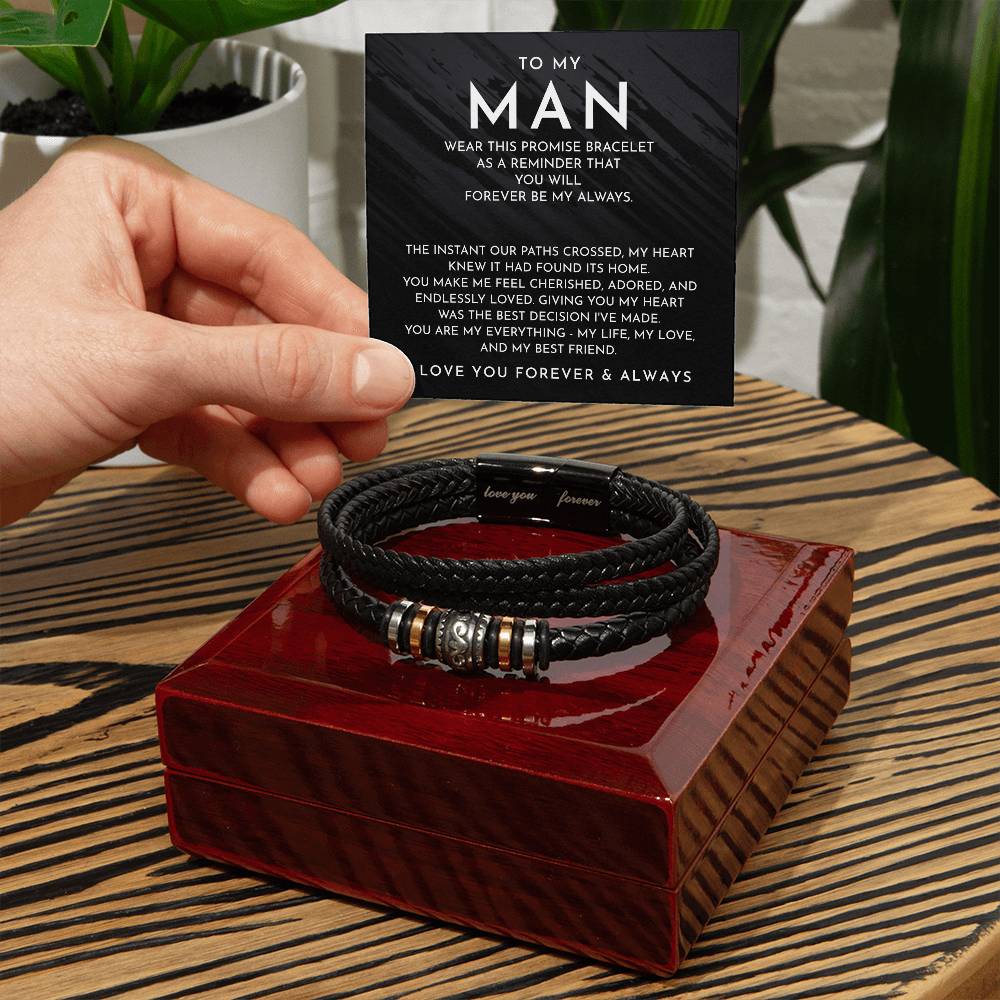 To My Man - Forever Be My Always - Bracelet