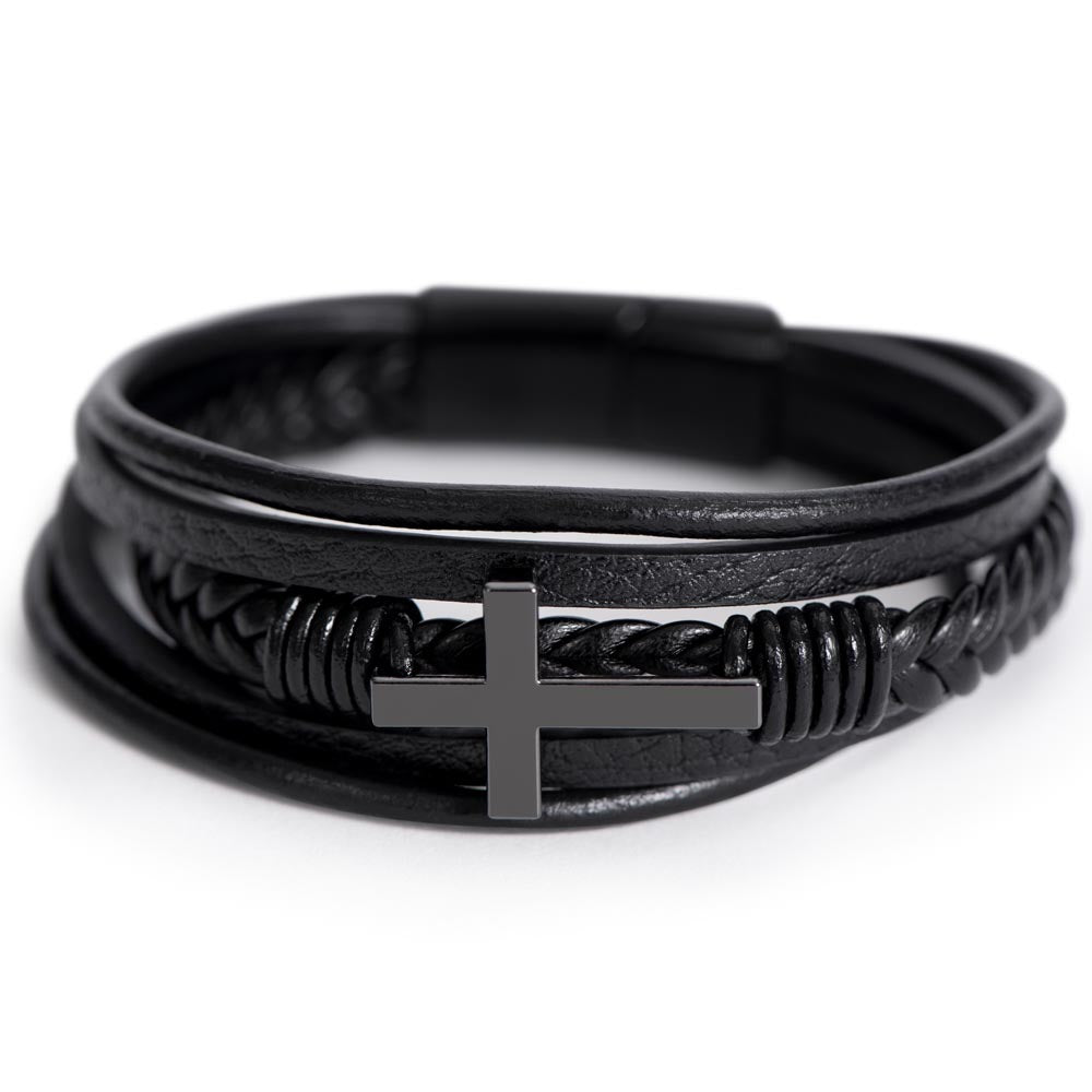 To My Man - Paths Crossed Cross Bracelet
