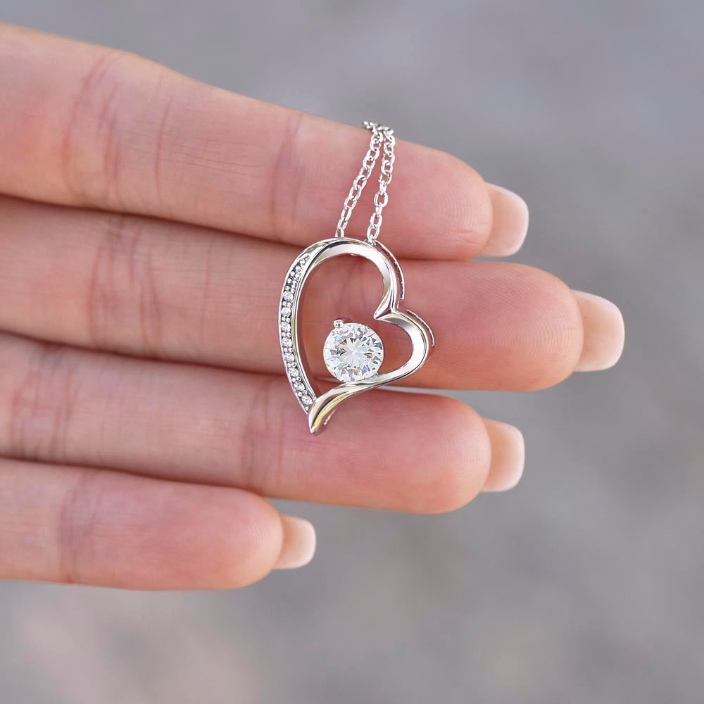 To My Daughter - Love Is Forever - Heart Necklace