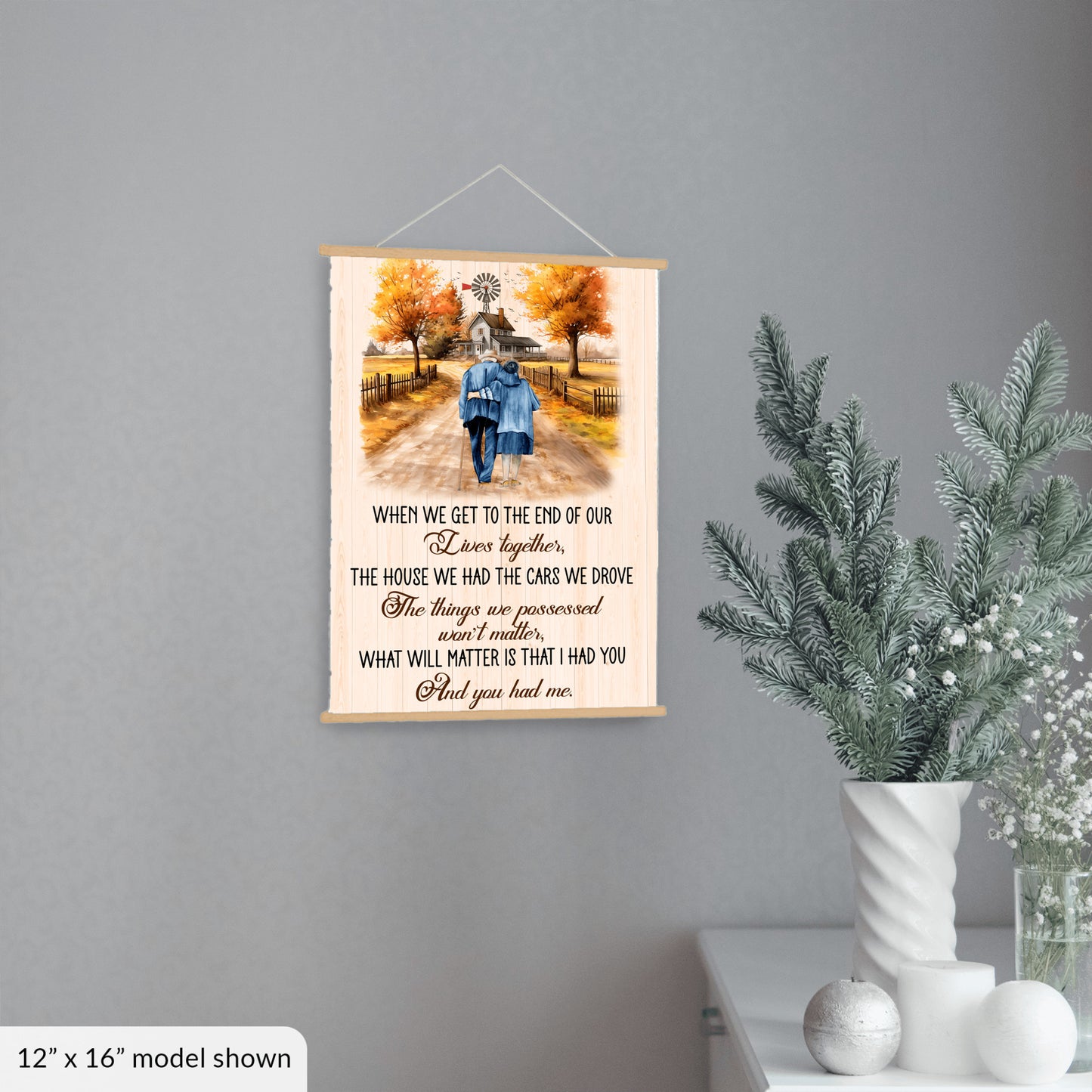 To My Wife - I Had You & You Had Me - Hanging Canvas