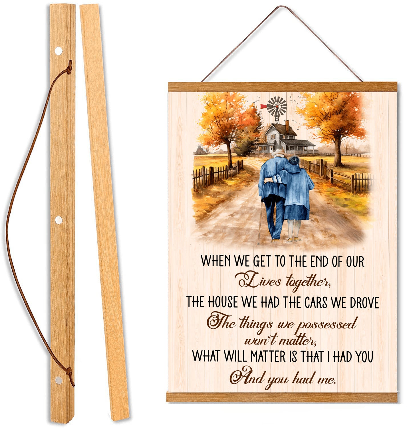 To My Wife - I Had You & You Had Me - Hanging Canvas
