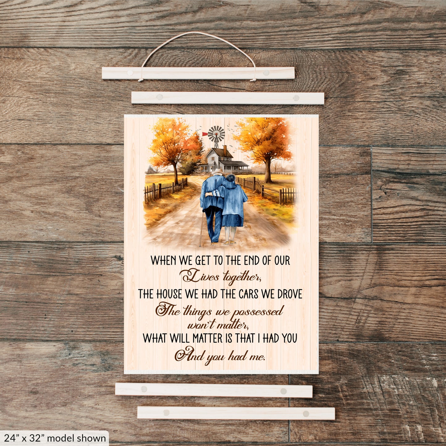 To My Wife - I Had You & You Had Me - Hanging Canvas