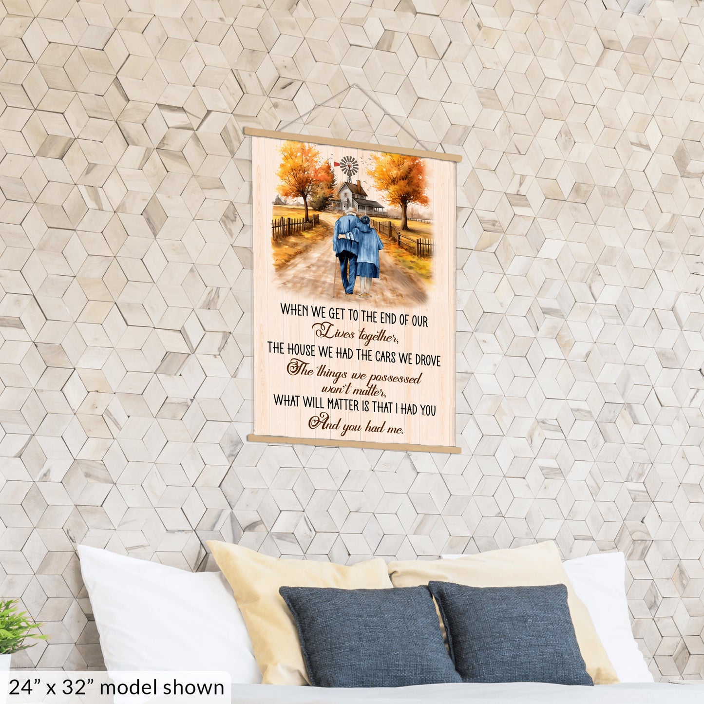 To My Wife - I Had You & You Had Me - Hanging Canvas
