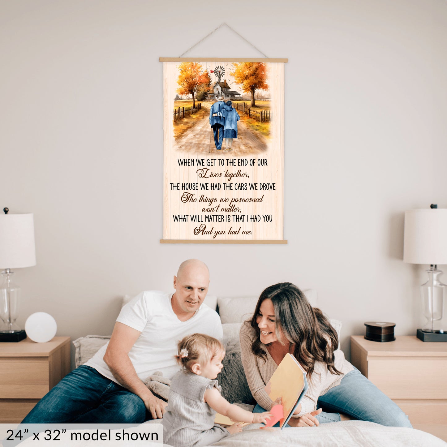 To My Wife - I Had You & You Had Me - Hanging Canvas