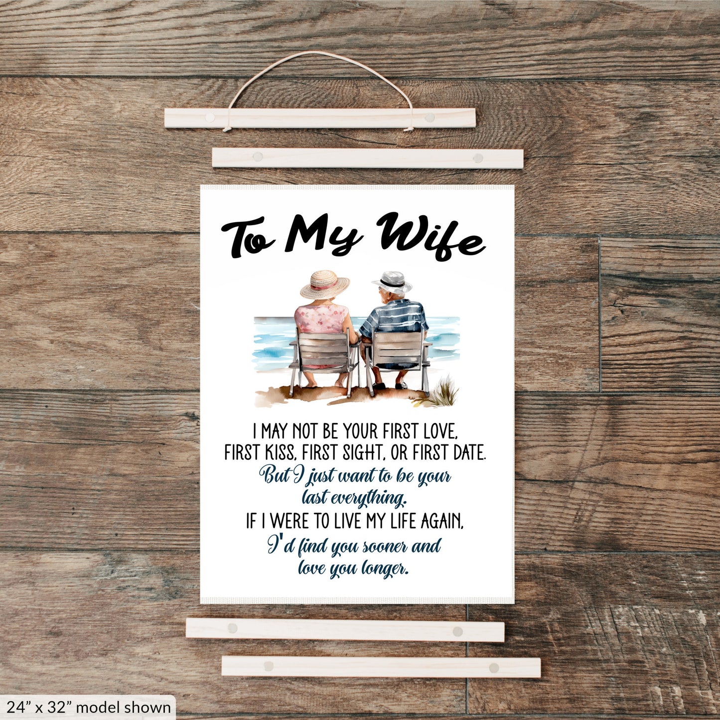 To My Wife - Your Last Everything - Hanging Canvas V1