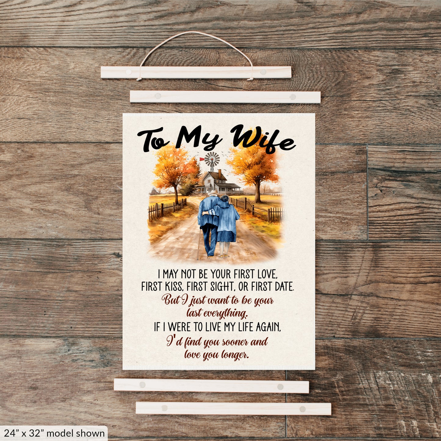 To My Wife - Your Last Everything - Hanging Canvas V2