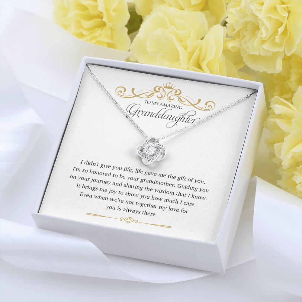 To My Amazing Granddaughter - Love Knot Necklace