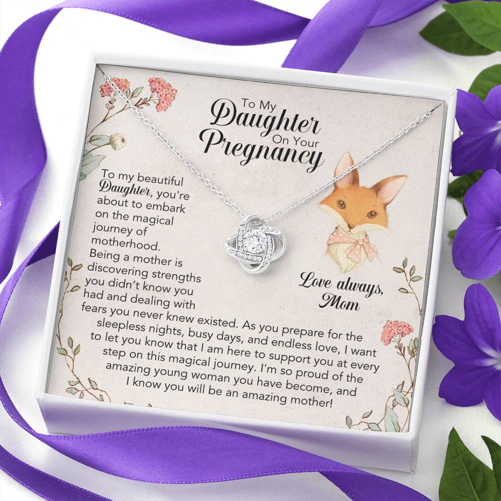 To My Daughter On Your Pregnancy Necklace