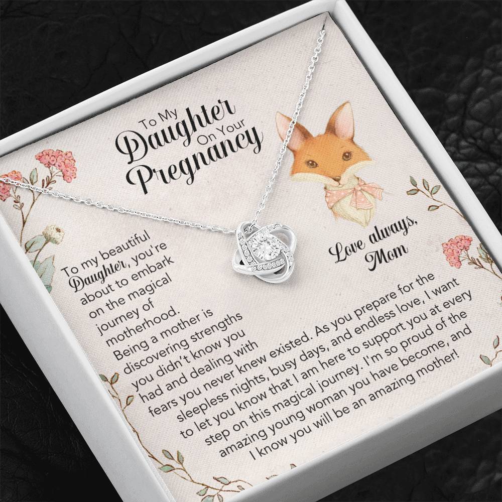 To My Daughter On Your Pregnancy Necklace