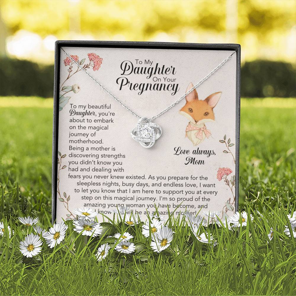 To My Daughter On Your Pregnancy Necklace