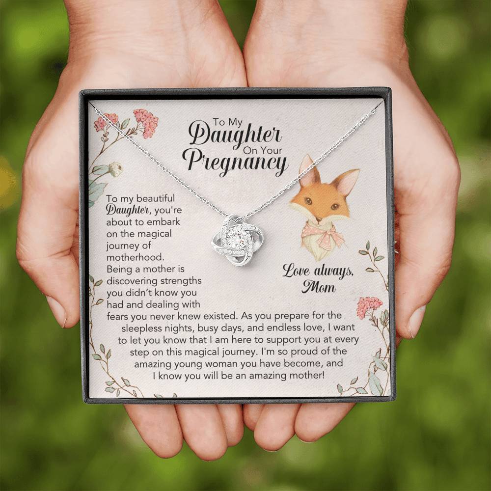 To My Daughter On Your Pregnancy Necklace