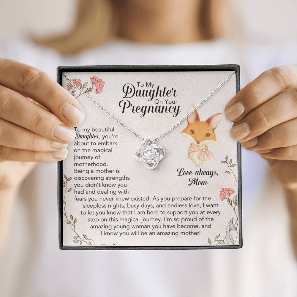 To My Daughter On Your Pregnancy Necklace
