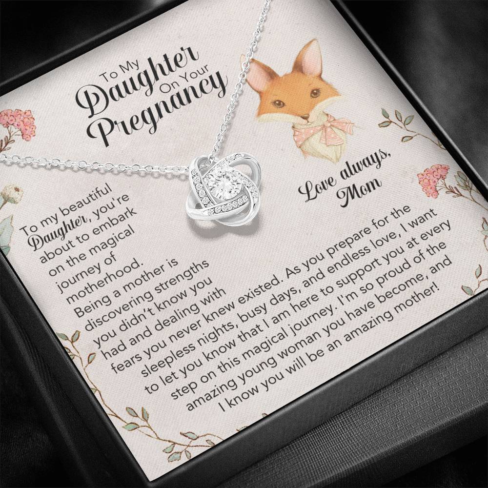 To My Daughter On Your Pregnancy Necklace