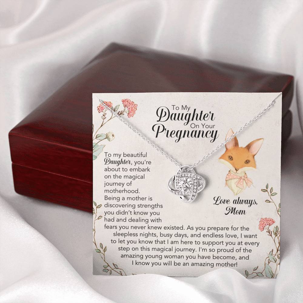 To My Daughter On Your Pregnancy Necklace