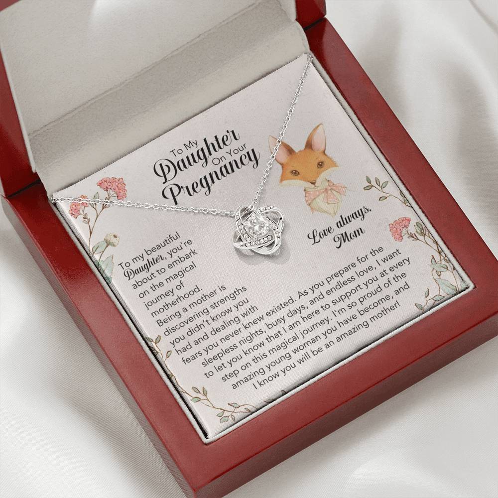 To My Daughter On Your Pregnancy Necklace