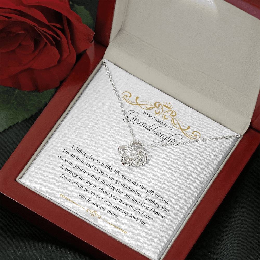 To My Amazing Granddaughter - Love Knot Necklace