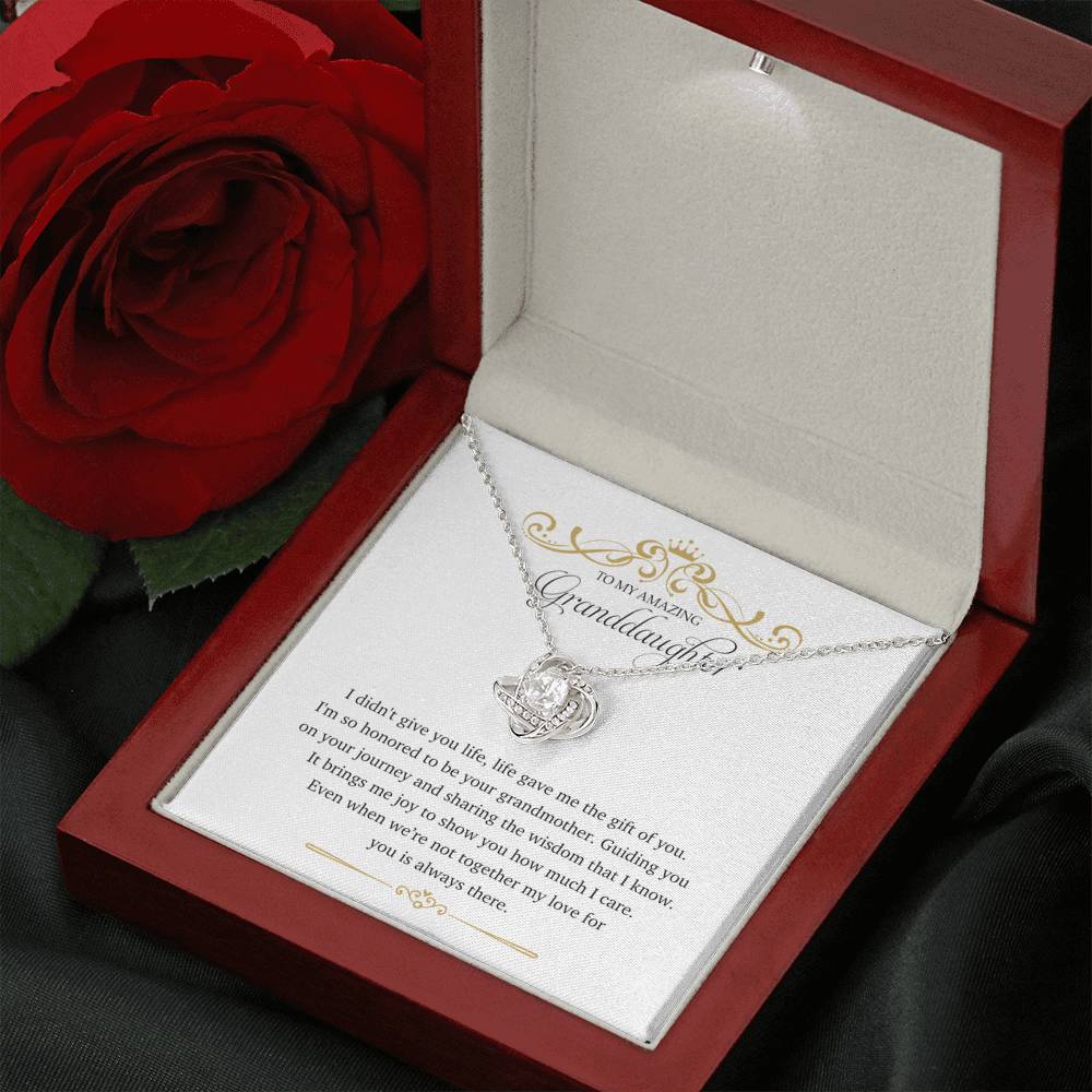 To My Amazing Granddaughter - Love Knot Necklace
