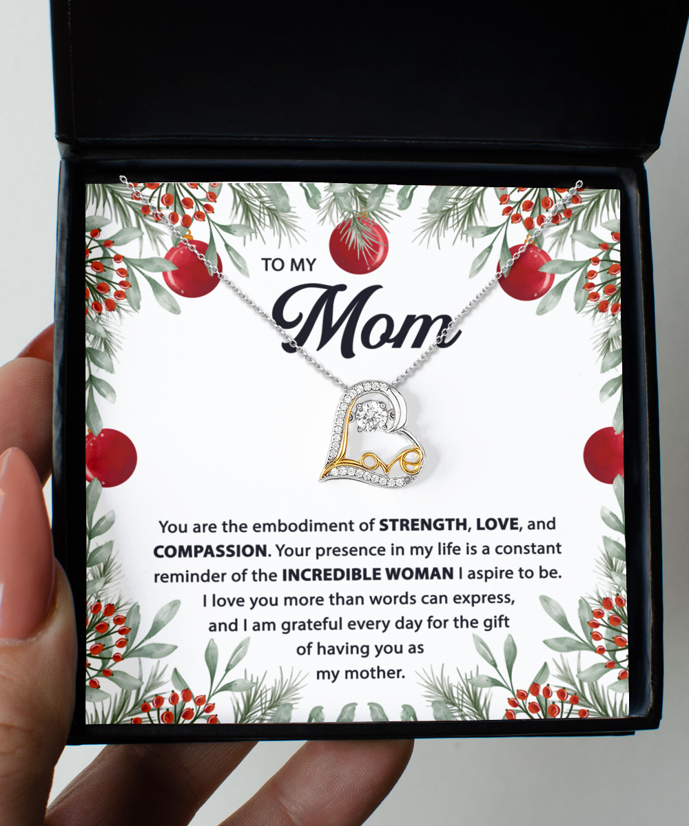 To My Mom Embodiment Of Love - Love Heart Necklace