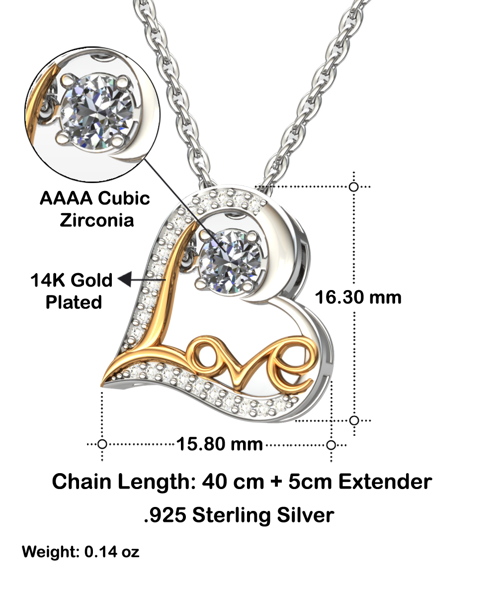 To My Mom Embodiment Of Love - Love Heart Necklace
