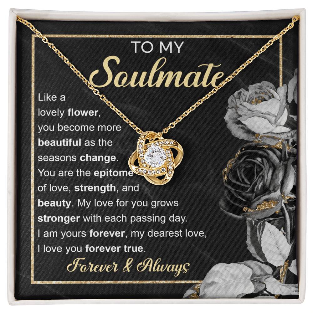 To My Soulmate – Forever & Always Love Knot Necklace