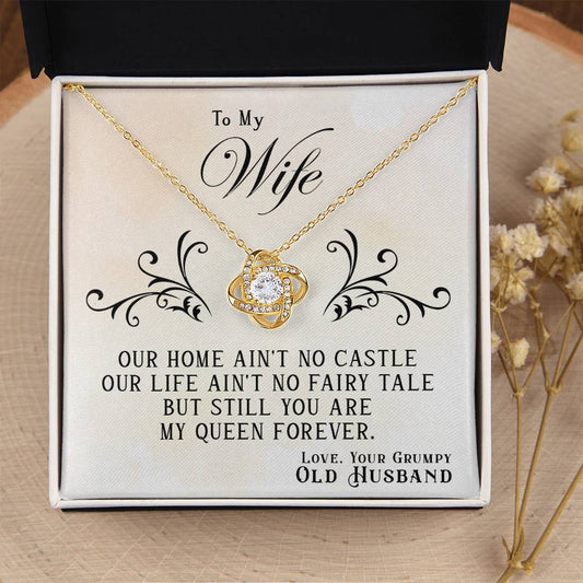 To My Wife My Queen Forever | Love Knot Necklace