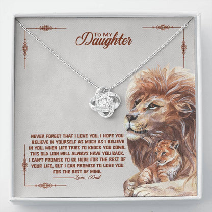To My Daughter Always Have Your Back | Love Knot Necklace