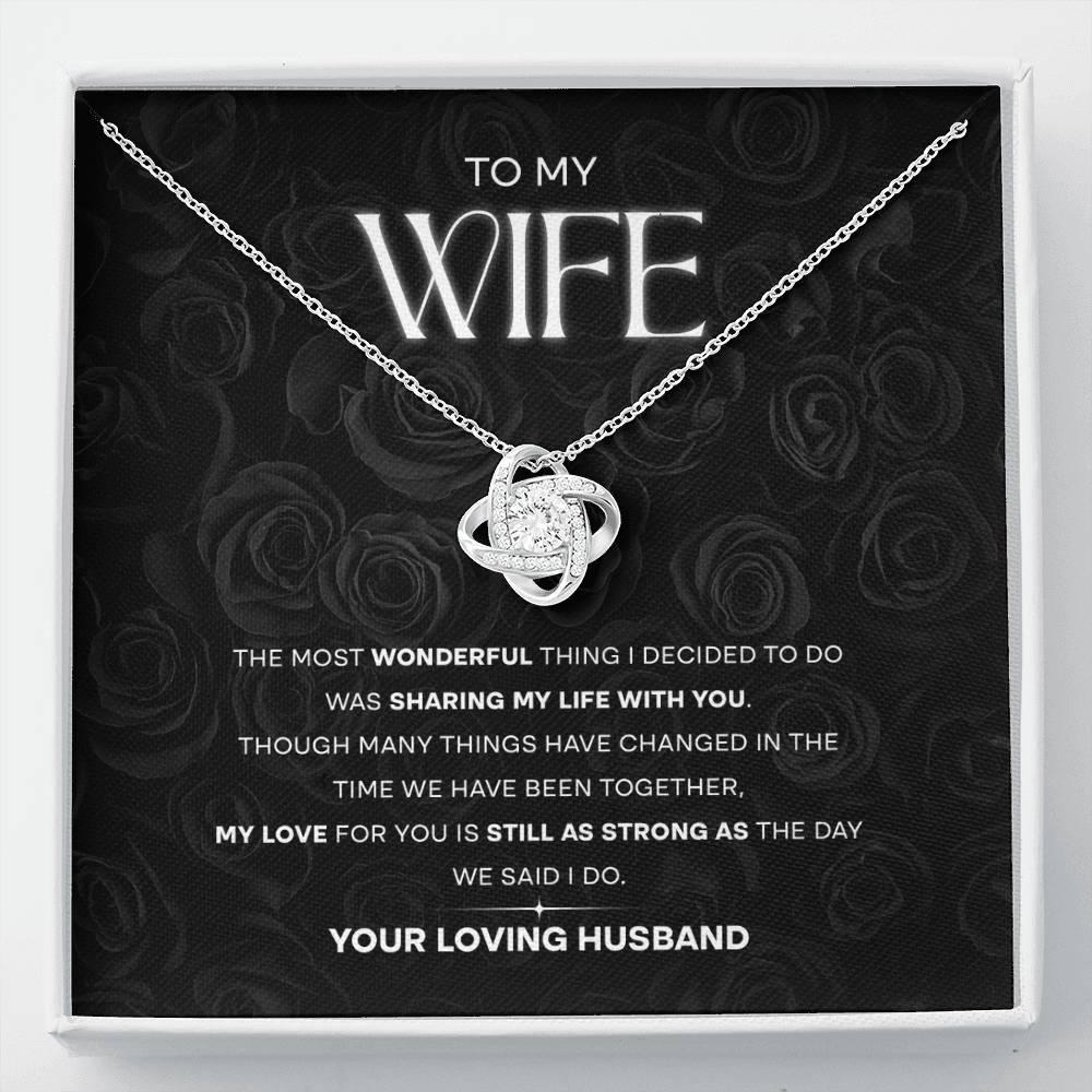 To My Wife – Love Knot Necklace