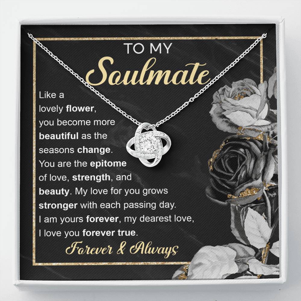To My Soulmate – Forever & Always Love Knot Necklace