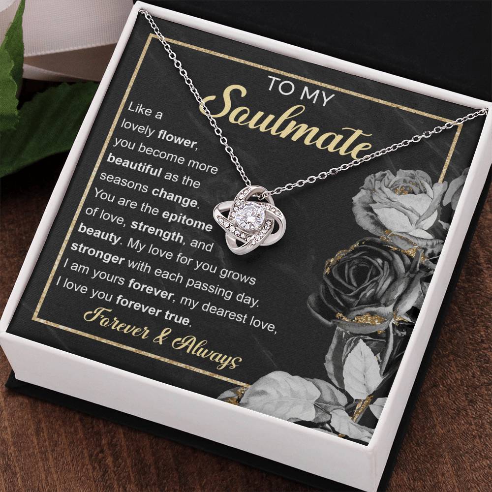 To My Soulmate – Forever & Always Love Knot Necklace