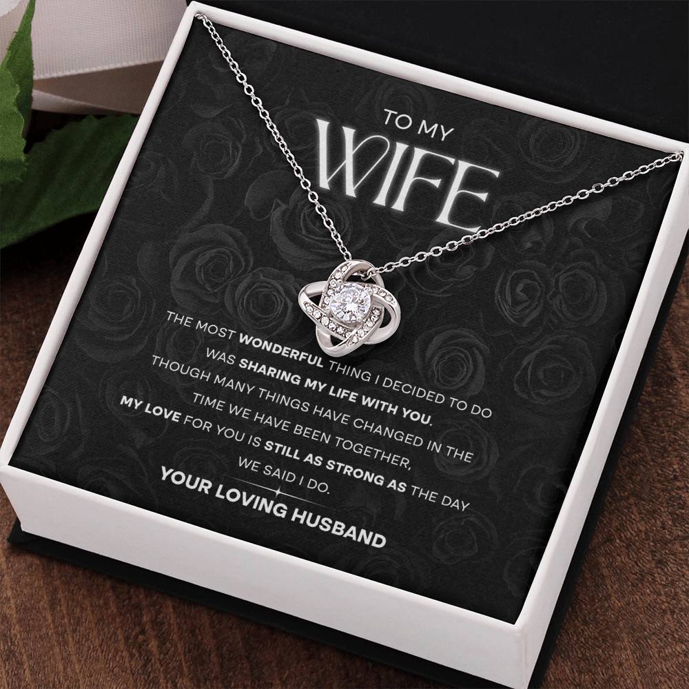 To My Wife – Love Knot Necklace