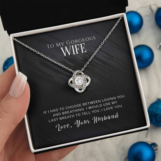 To My Wife My Last Breath | Love Knot Necklace