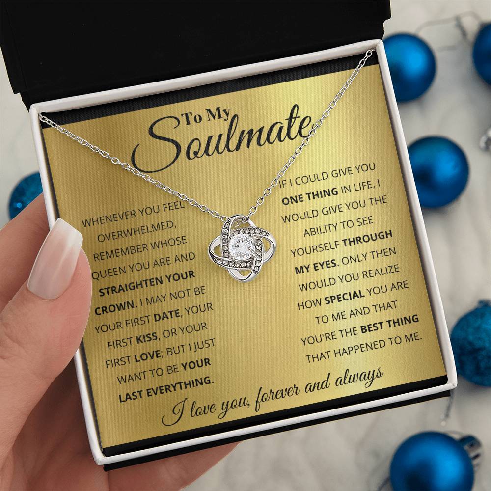 To My Soulmate My World | Love Knot Necklace