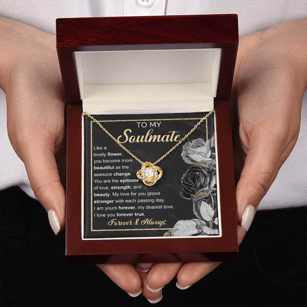 To My Soulmate – Forever & Always Love Knot Necklace